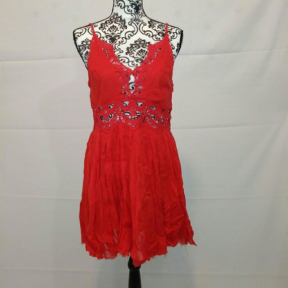 Free People Dresses & Skirts - Free People Crochet Detailed Dress